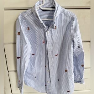 Janie and Jack Blue Striped Kids Button Down Shirt